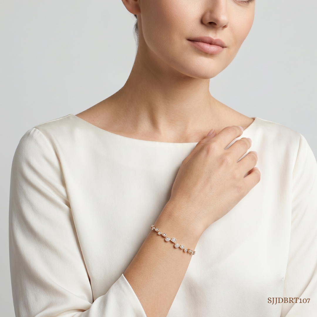 SJJDBRT107 | Playful Orbit Diamond Bracelet