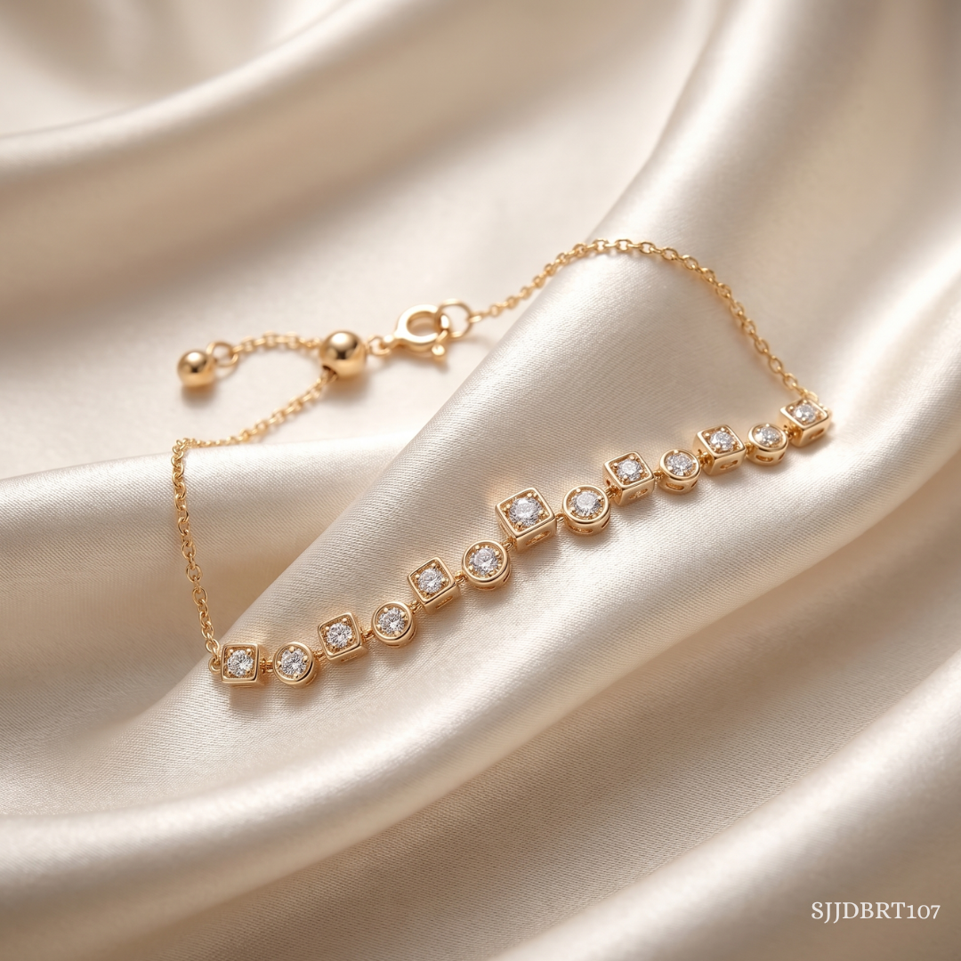 SJJDBRT107 | Playful Orbit Diamond Bracelet