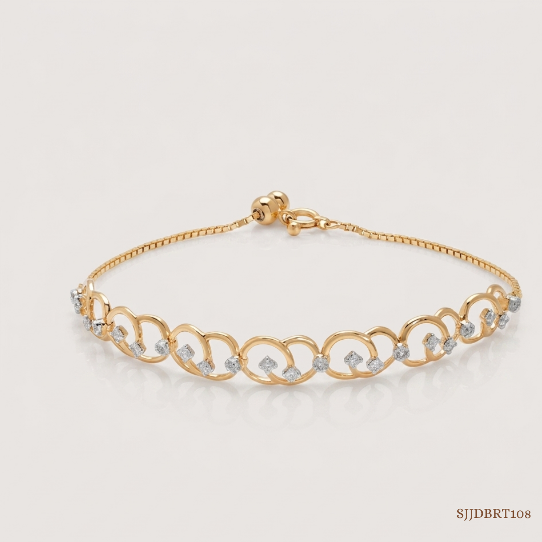SJJDBRT108 | Graceful Curve Diamond Bracelet