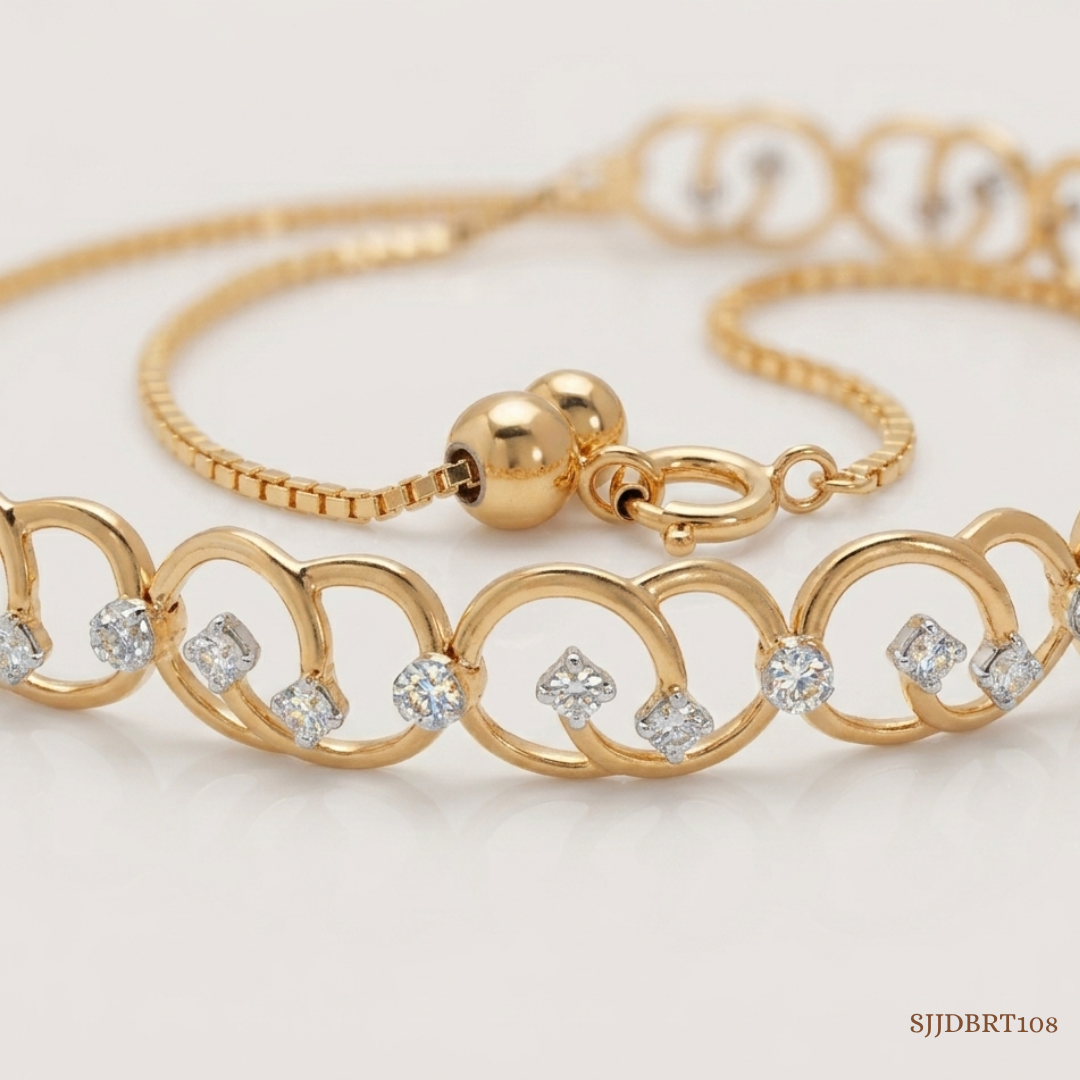 SJJDBRT108 | Graceful Curve Diamond Bracelet