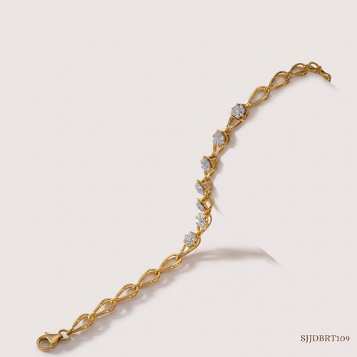 SJJDBRT109 | Delicate Drop Diamond Bracelet