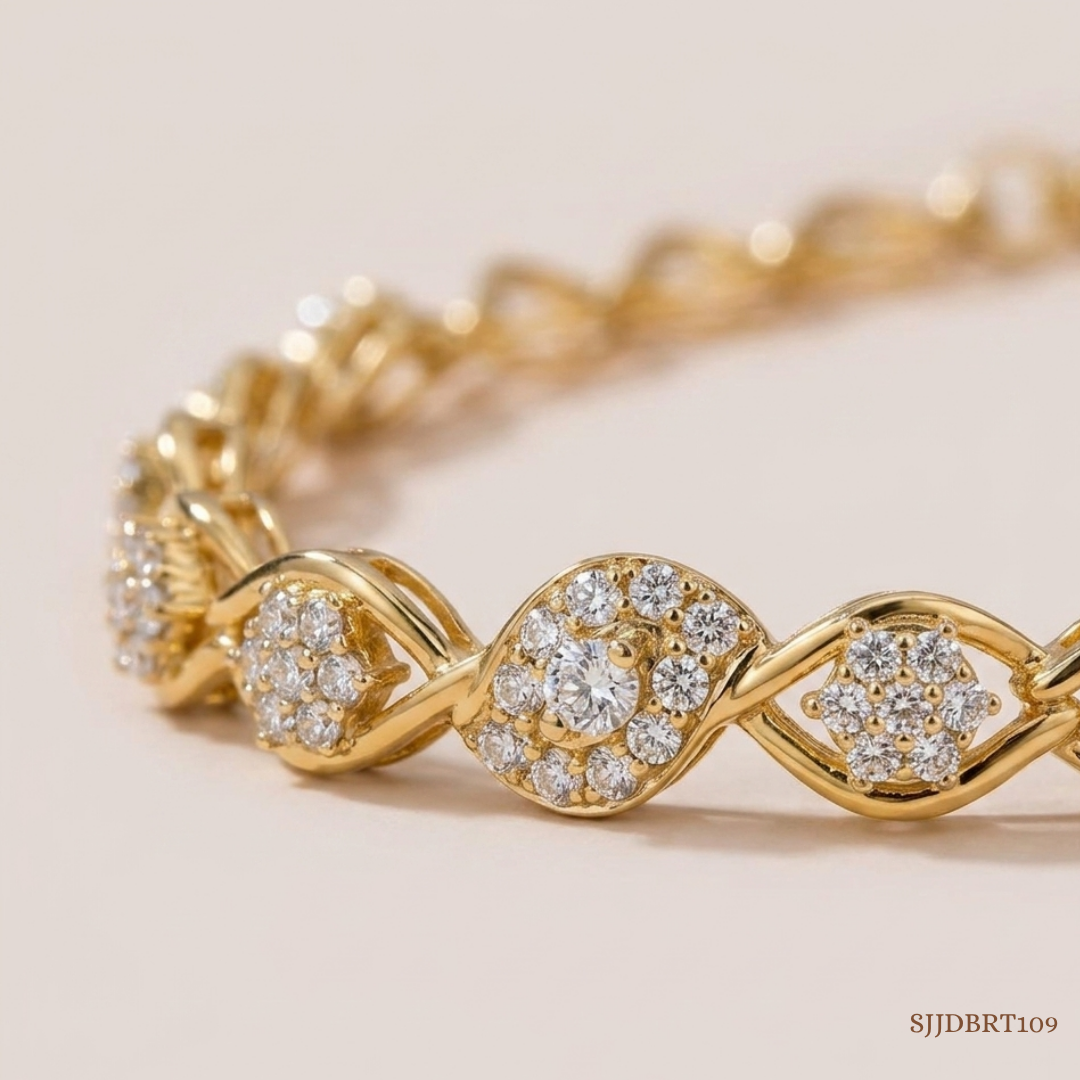SJJDBRT109 | Delicate Drop Diamond Bracelet