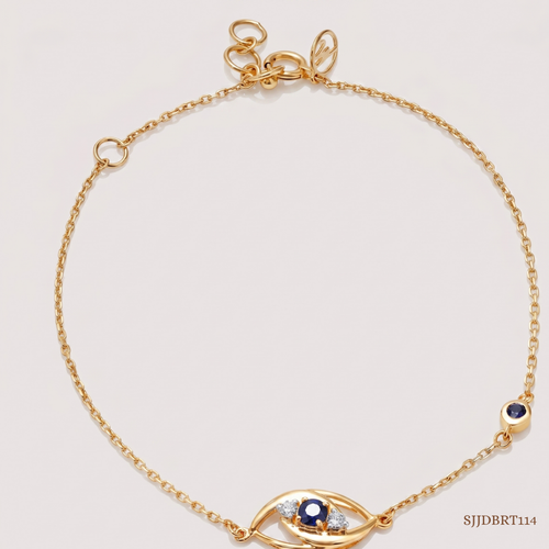 SJJDBRT114 | Multi Charm Evil Eye Diamond Bracelet