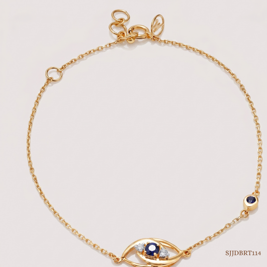 SJJDBRT114 | Multi Charm Evil Eye Diamond Bracelet