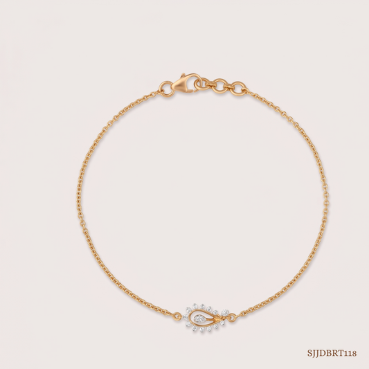 SJJDBRT118 | Paisley Bloom Diamond Bracelet