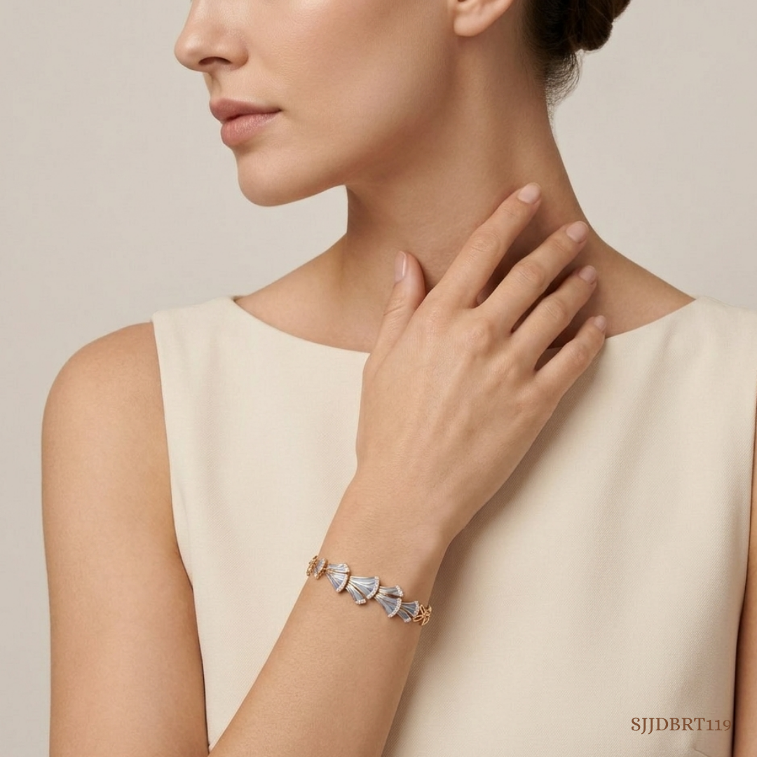 SJJDBRT119 | Wing Trail Diamond Bracelet