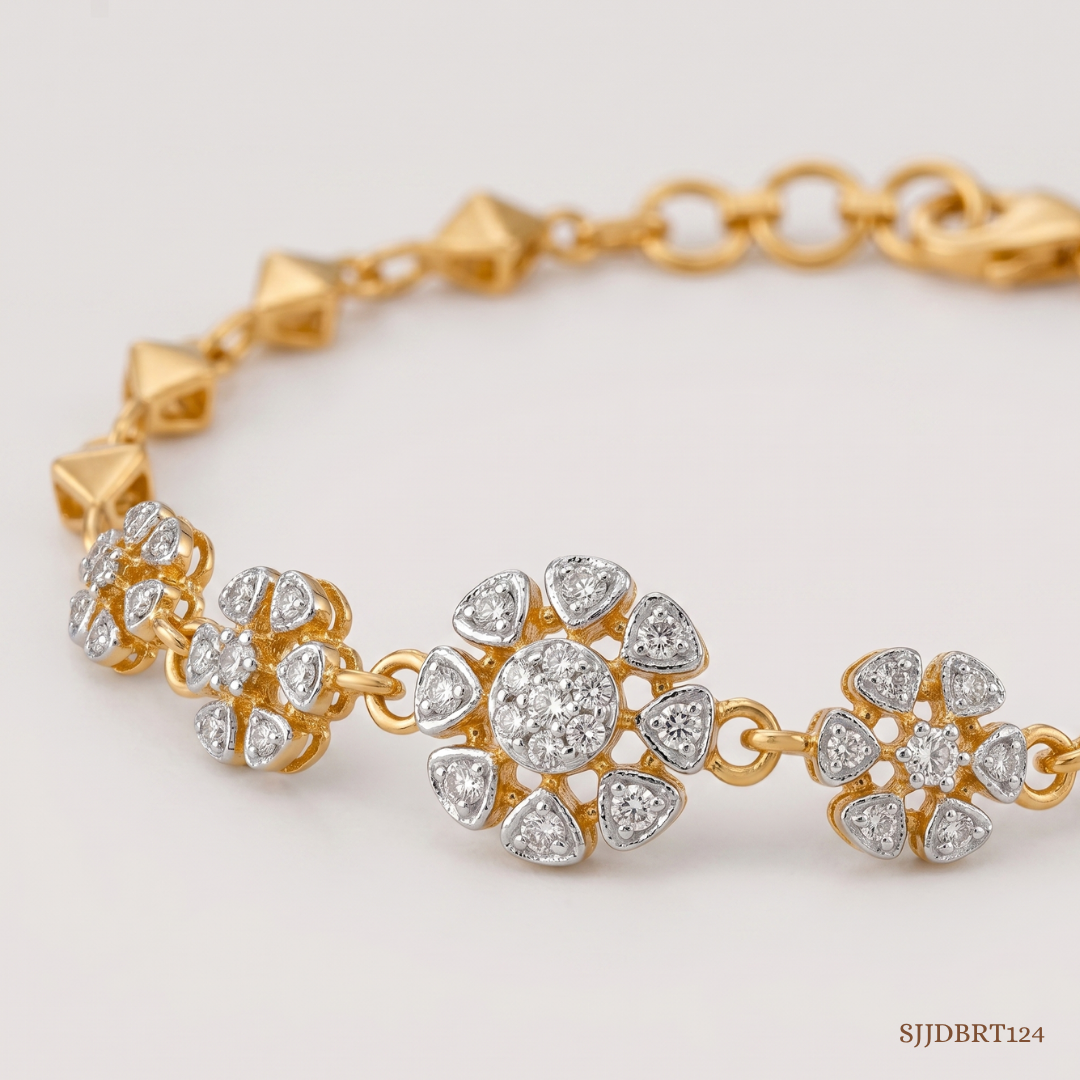 SJJDBRT124 | Bloom Pop Diamond Bracelet