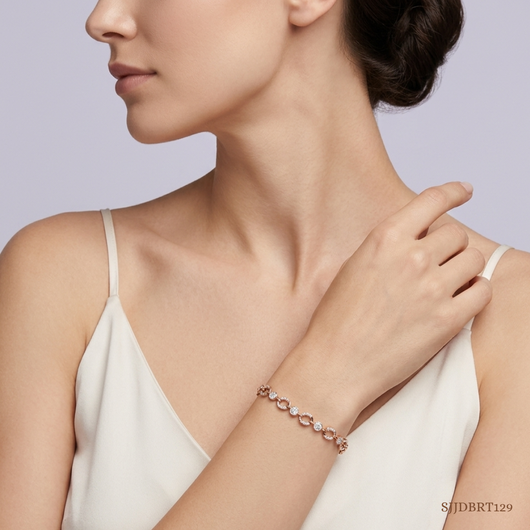 SJJDBRT129 | Sparkling Harmony Diamond Bracelet