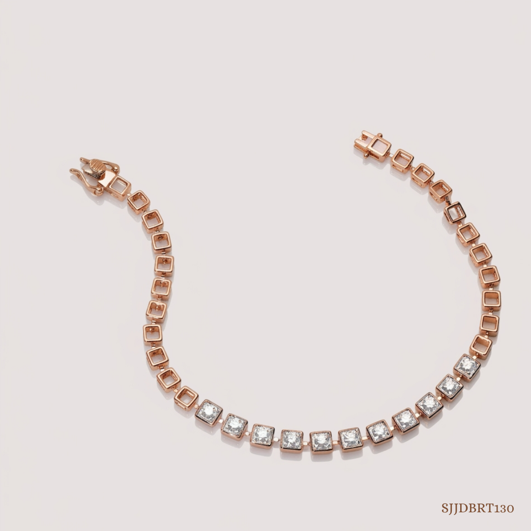 SJJDBRT130 | Sparkling Boxes Tennis Bracelet