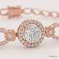SJJDBRT131 | Interlinked Halo Diamond Bracelet