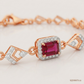 SJJDBRT132 | Crimson Frame Diamond Bracelet