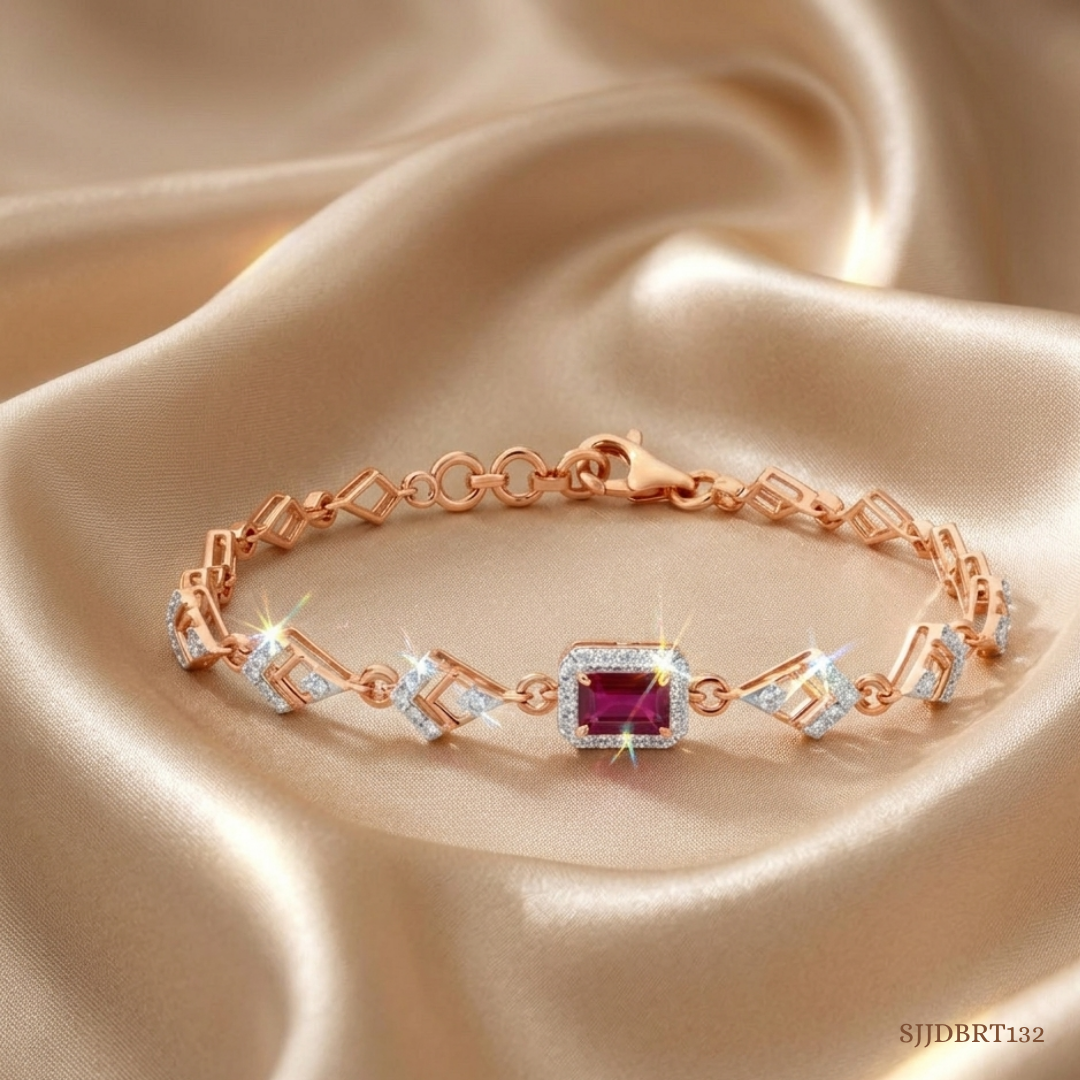 SJJDBRT132 | Crimson Frame Diamond Bracelet