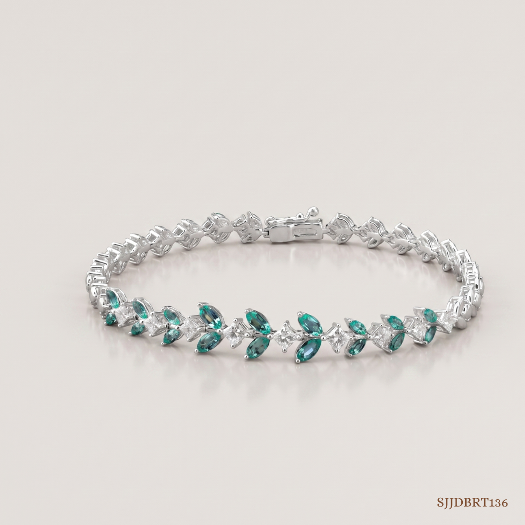 SJJDBRT136 | Intricate Vine Diamond Bracelet