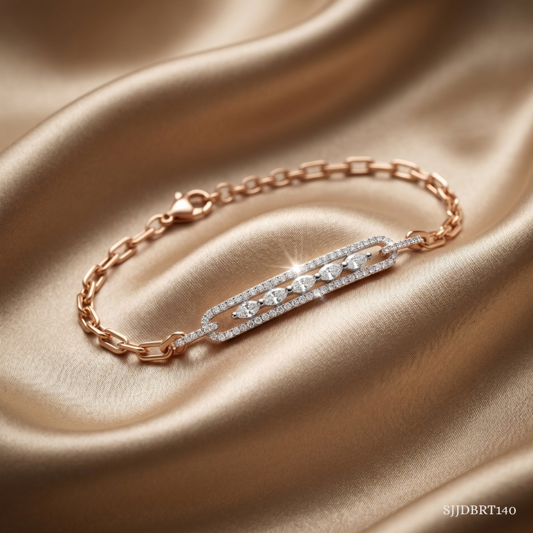 SJJDBRT140 | Linked Sparkle Diamond Bracelet
