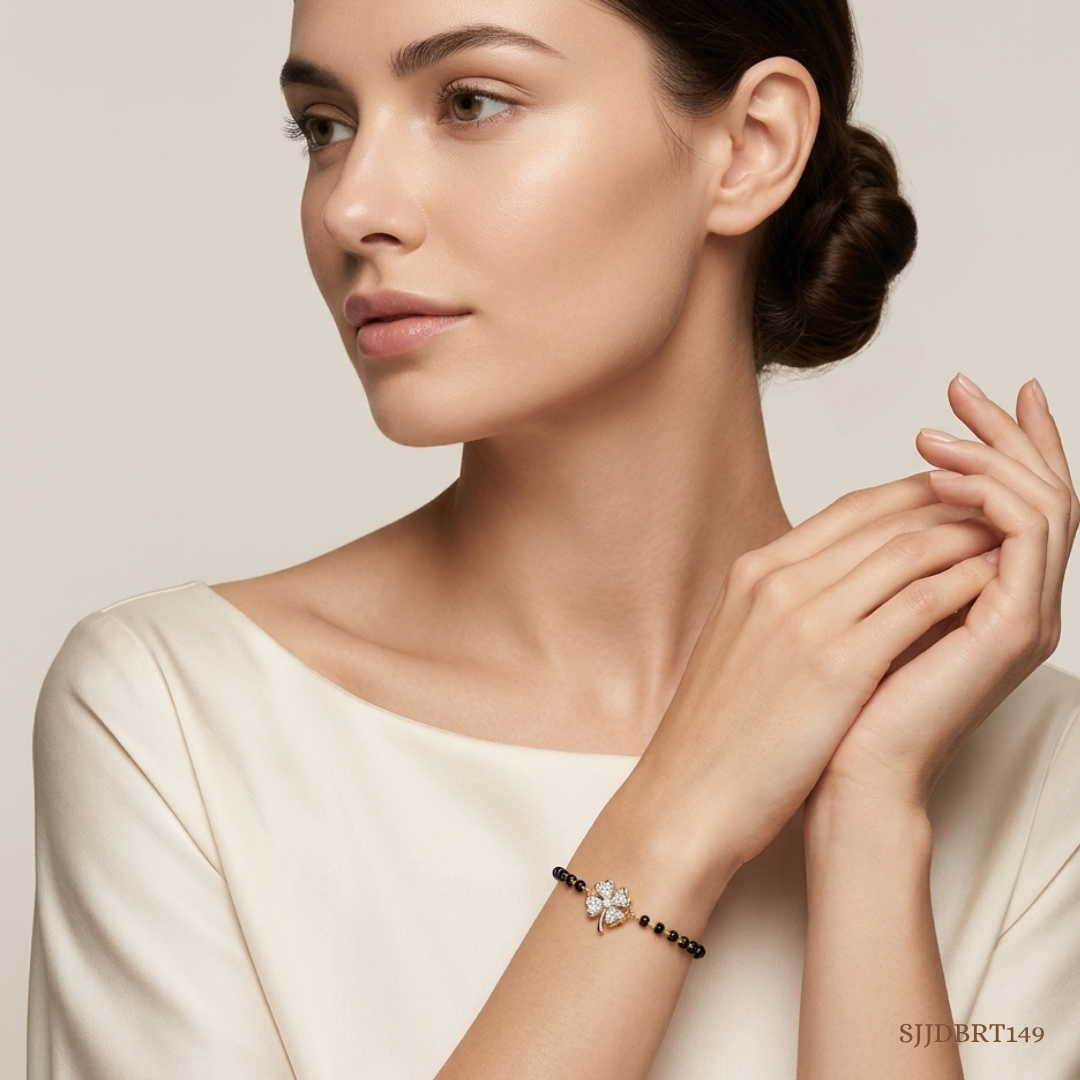 SJJDBRT149 | Lucky Blooms Diamond Kids Bracelet