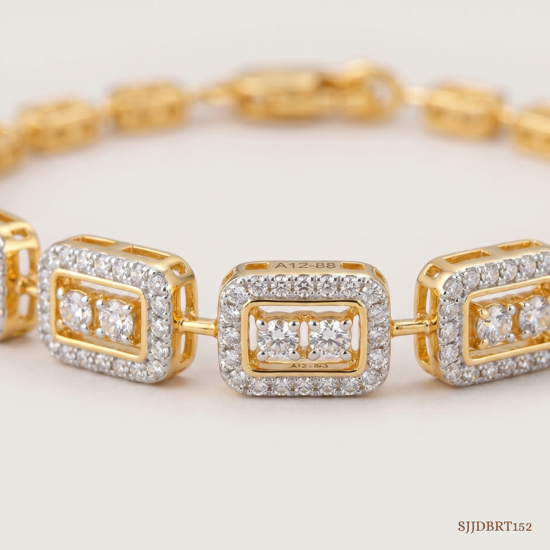 SJJDBRT152 | Grid Diamond Bracelet