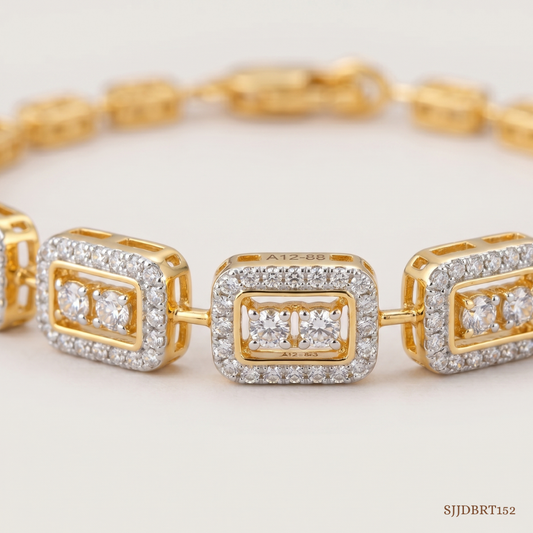 SJJDBRT152 | Grid Diamond Bracelet