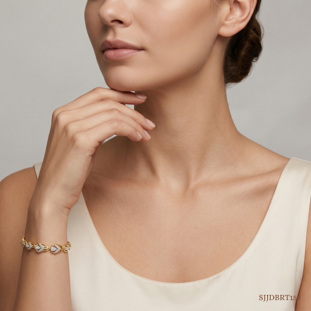 SJJDBRT154 | Gleam Loop Diamond Bracelet