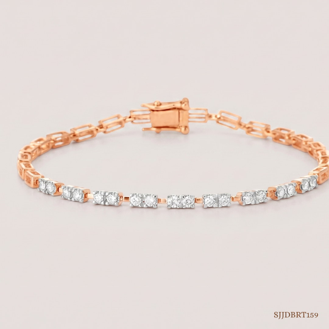 SJJDBRT159 | Star Cluster Diamond Tennis Bracelet