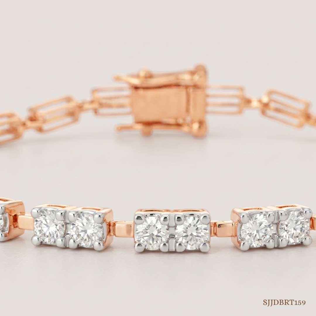 SJJDBRT159 | Star Cluster Diamond Tennis Bracelet