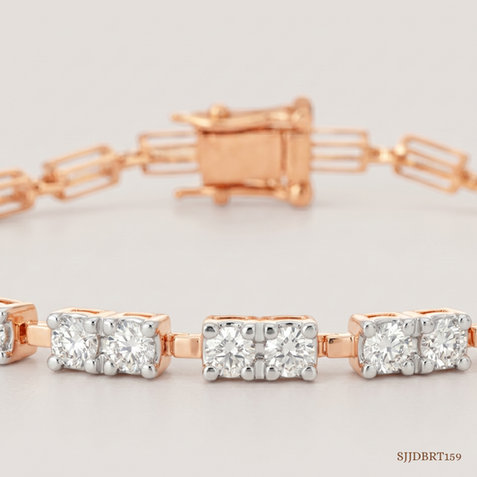 SJJDBRT159 | Star Cluster Diamond Tennis Bracelet