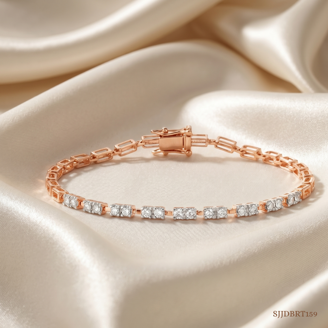 SJJDBRT159 | Star Cluster Diamond Tennis Bracelet