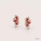 SJJDE101 | Petal Swirl Diamond Stud Earrings