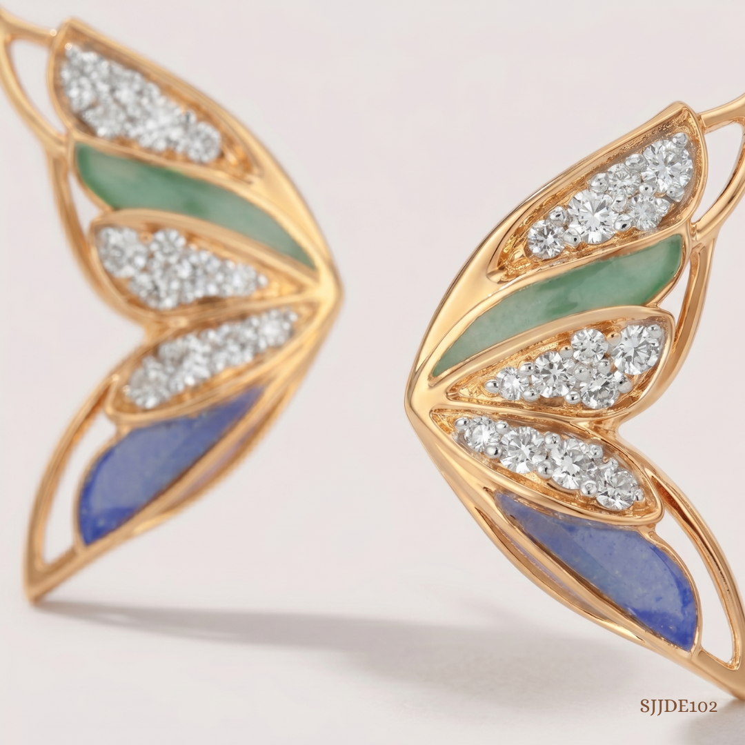 SJJDE102 | Colourlift Wing Diamond Stud Earrings