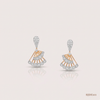 SJJDE103 | Twirling Fan Diamond Drop Earrings