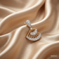 SJJDE103 | Twirling Fan Diamond Drop Earrings