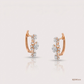 SJJDE104 | Radiant Petal Diamond Hoop Earrings