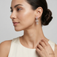 SJJDE104 | Radiant Petal Diamond Hoop Earrings