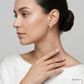 SJJDE109 | Sparkling Petal Diamond Hoop Earrings