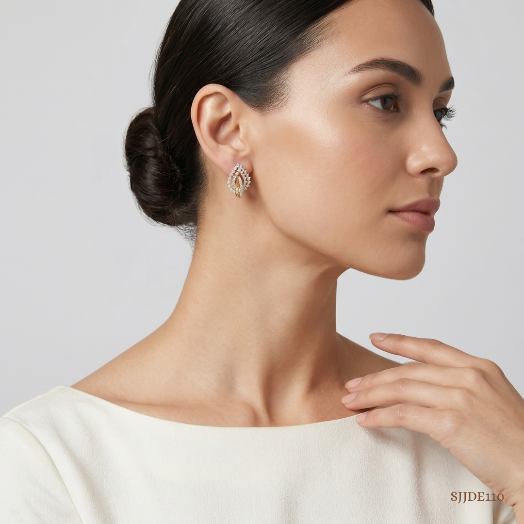 SJJDE110 | Cascade Diamond Hoop Earrings