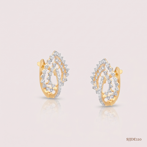 SJJDE110 | Cascade Diamond Hoop Earrings