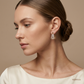 SJJDE111 | Geo Luxe Diamond Hoop Earrings
