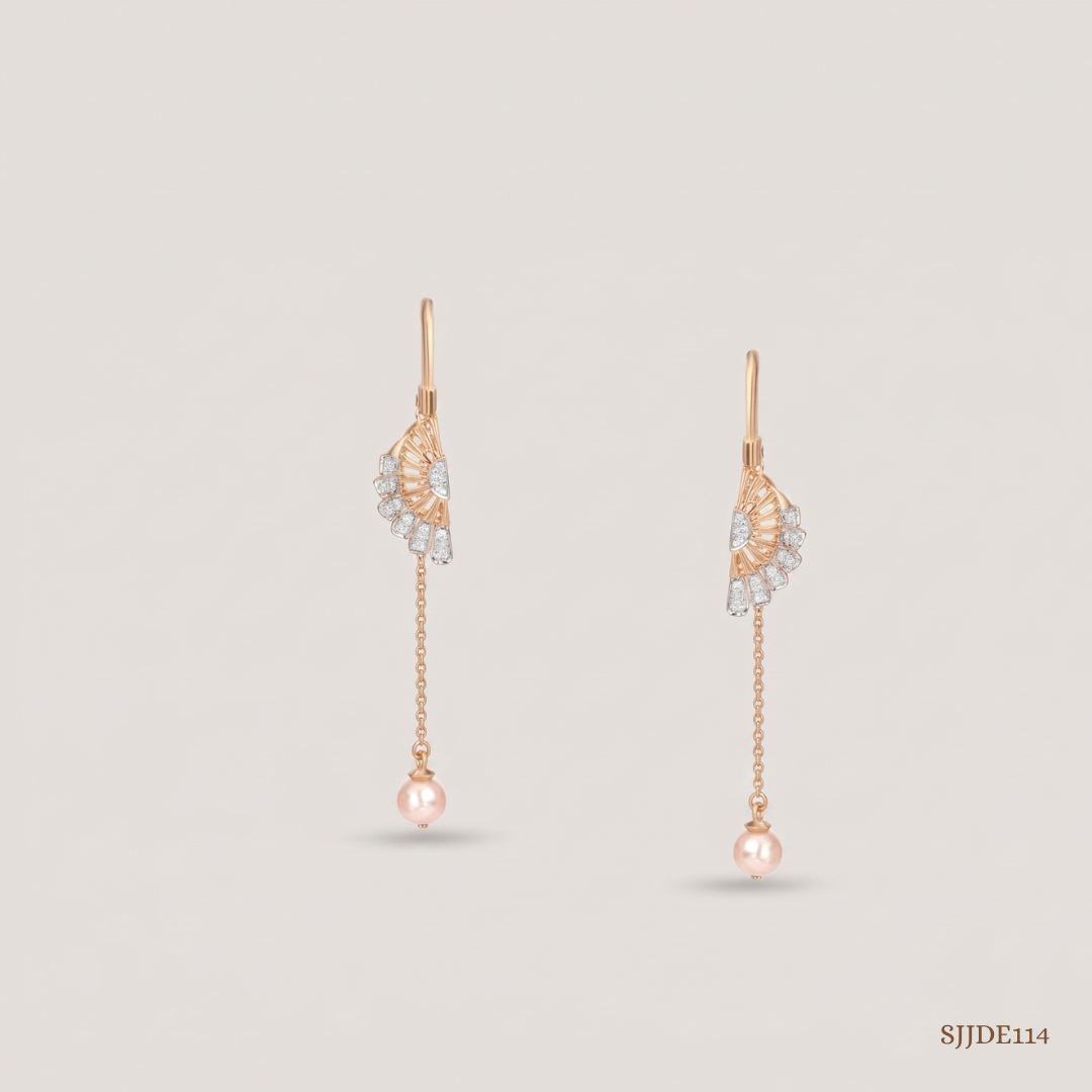 SJJDE114 | Drift Wing Diamond Drop Earrings