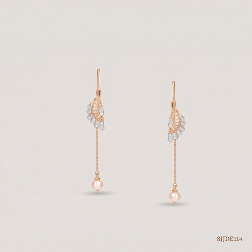 SJJDE114 | Drift Wing Diamond Drop Earrings