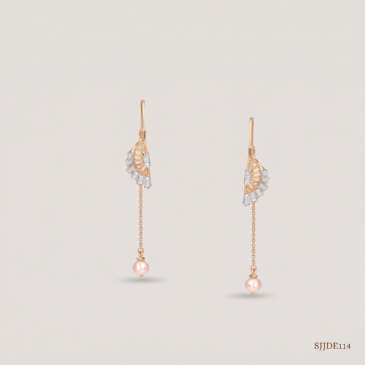 SJJDE114 | Drift Wing Diamond Drop Earrings