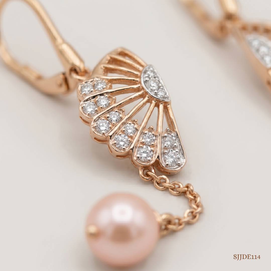 SJJDE114 | Drift Wing Diamond Drop Earrings