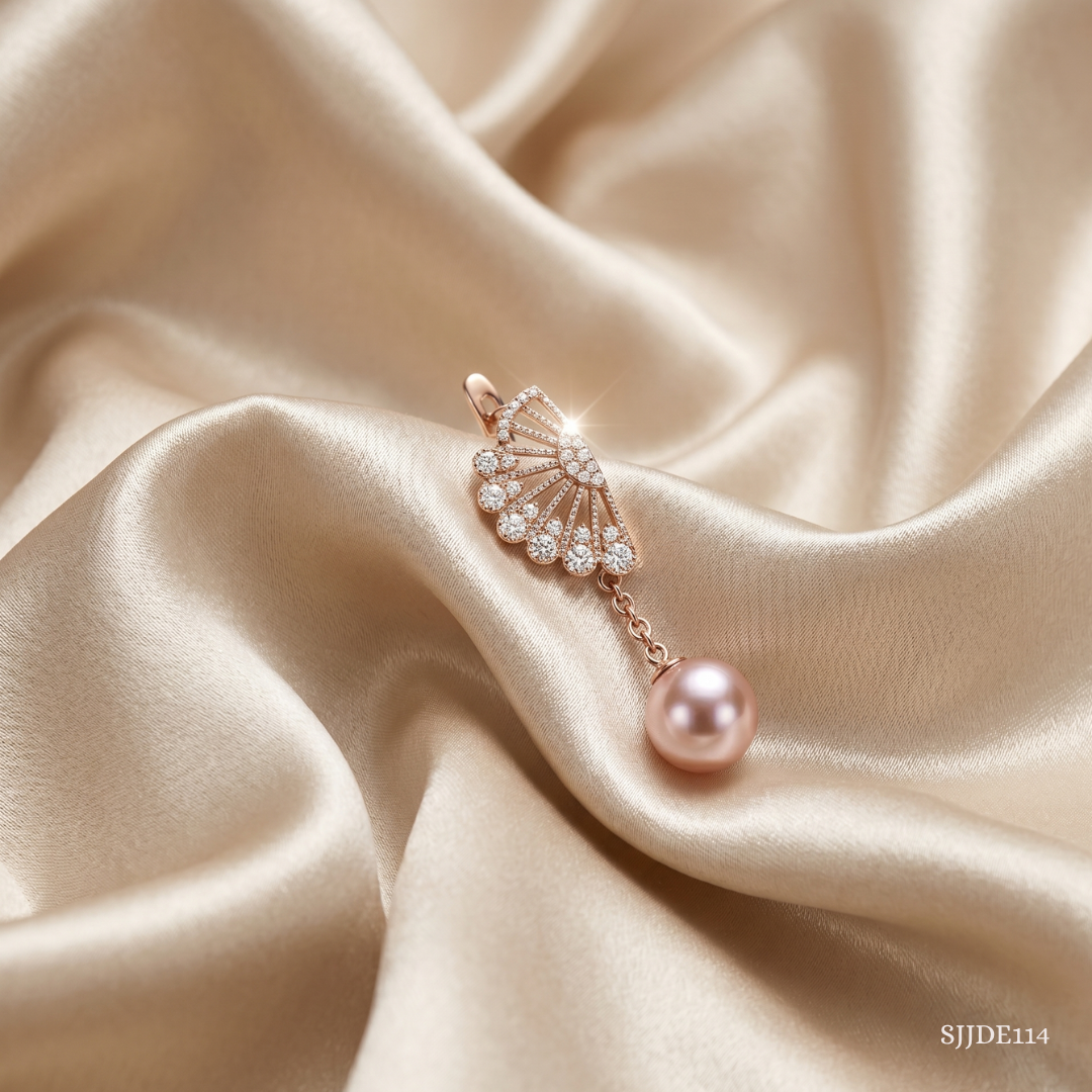 SJJDE114 | Drift Wing Diamond Drop Earrings