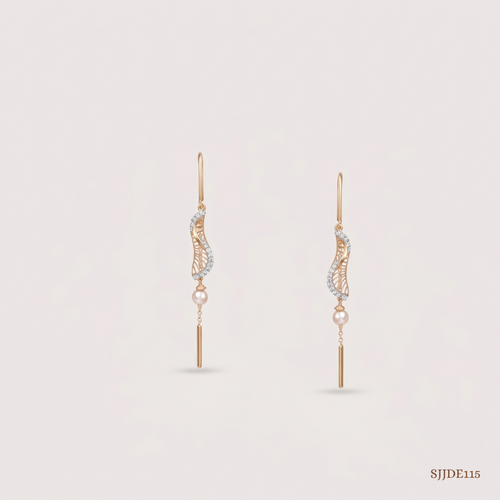 SJJDE115 | Luminous Wing Diamond Drop Earrings