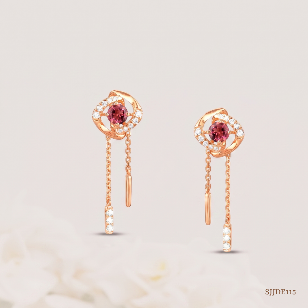 SJJDE116 | Love Spark Diamond Drop Earrings