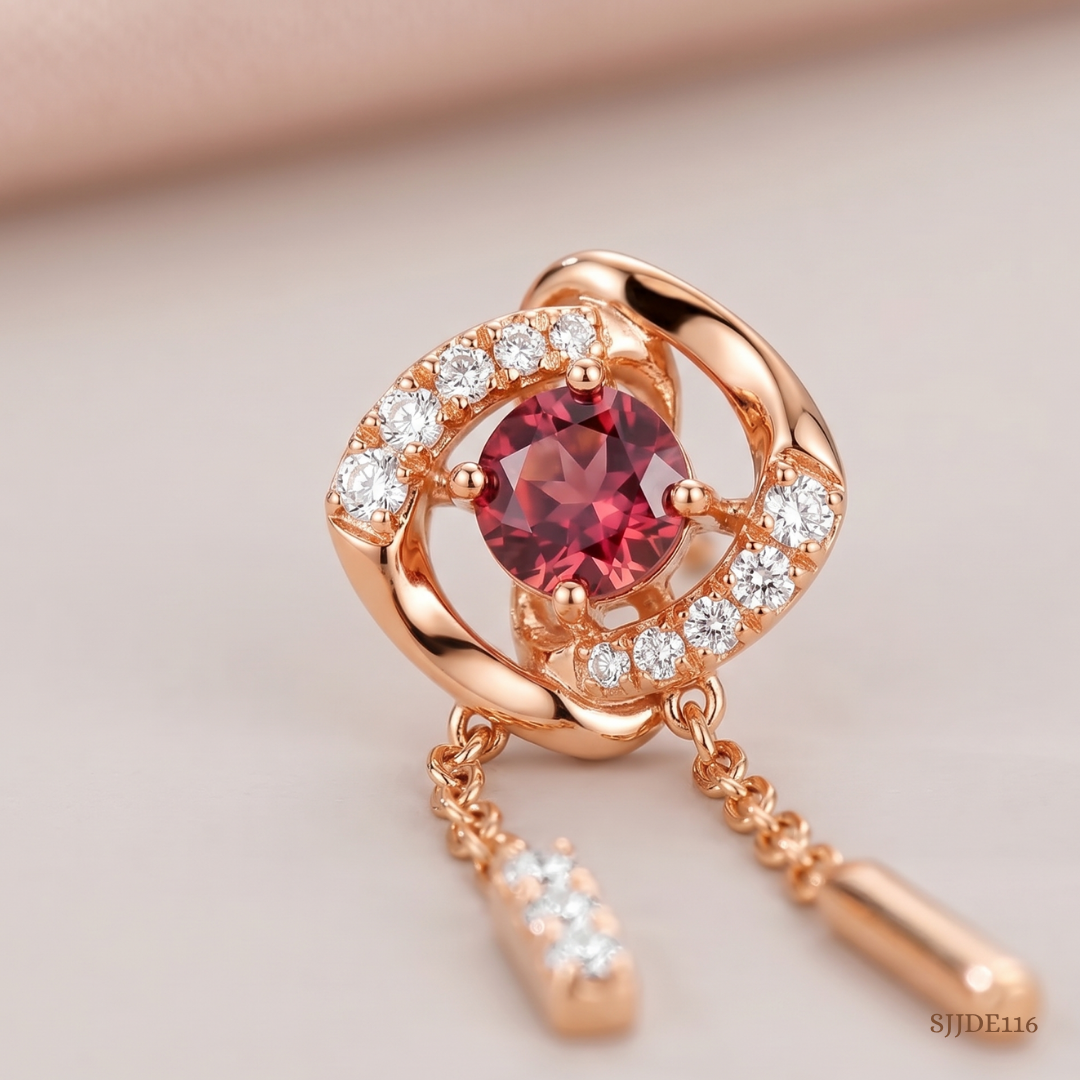 SJJDE116 | Love Spark Diamond Drop Earrings