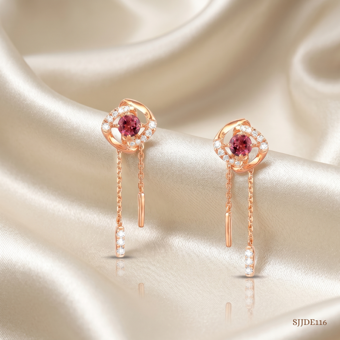 SJJDE116 | Love Spark Diamond Drop Earrings