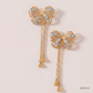 SJJDE118 | Butterfly Blush Diamond Drop Earrings
