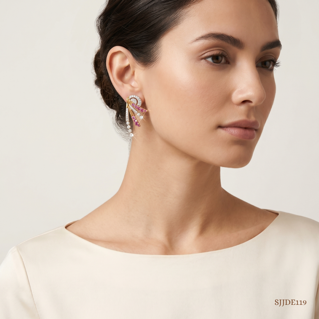 SJJDE119 | Aurora Diamond Drop Earrings