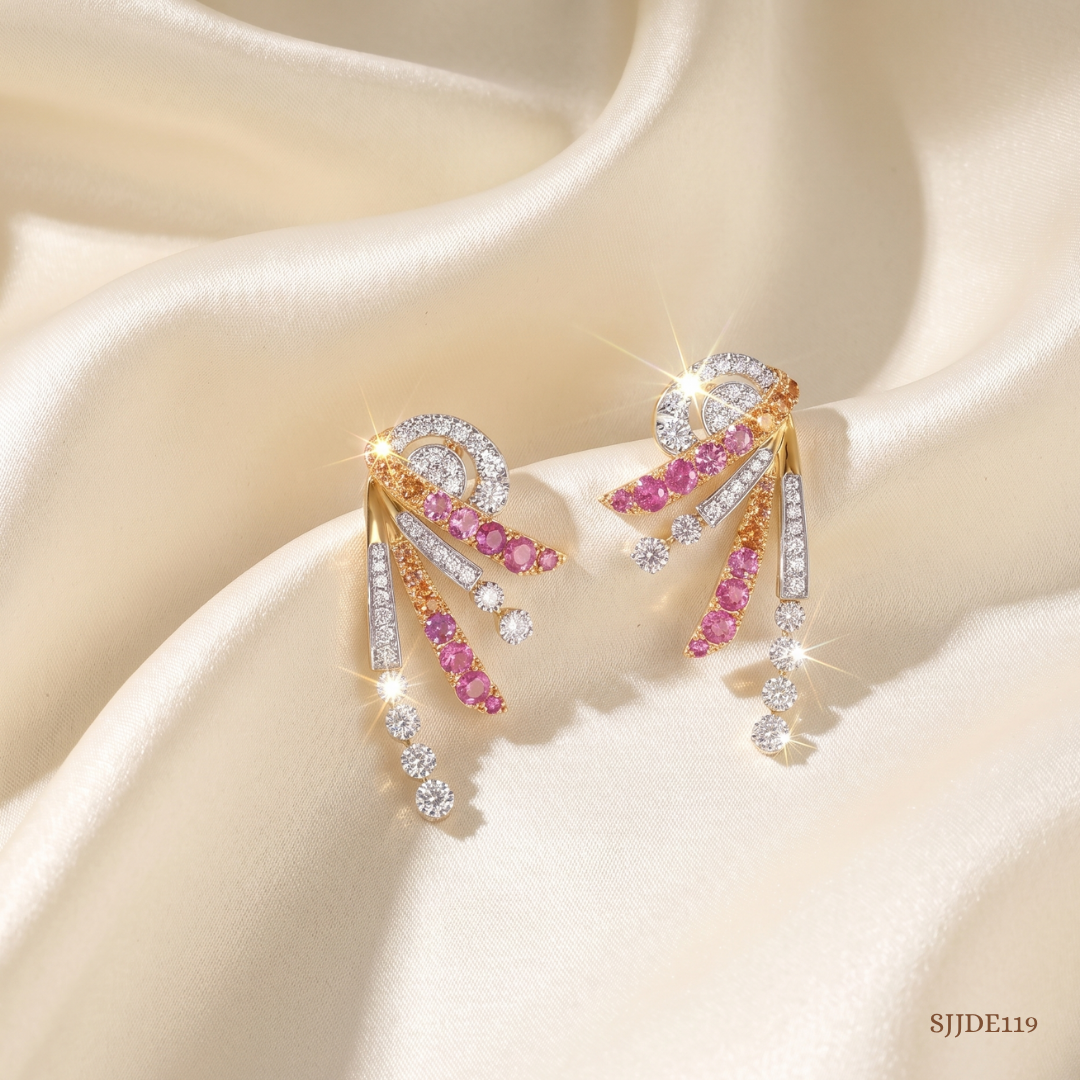 SJJDE119 | Aurora Diamond Drop Earrings