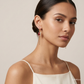 SJJDE124 | Crimson Wing Diamond Hoop Earrings