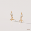 SJJDE125 | Aerial Contour Diamond Stud Earrings